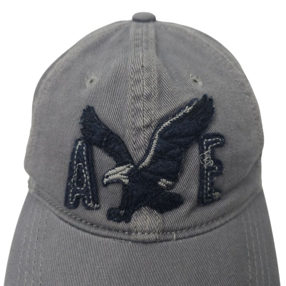 American Eagle AE Logo Dad Hat Fitted S/M Casual Streetwear Baseball Cap Gray - Picture 14 of 14
